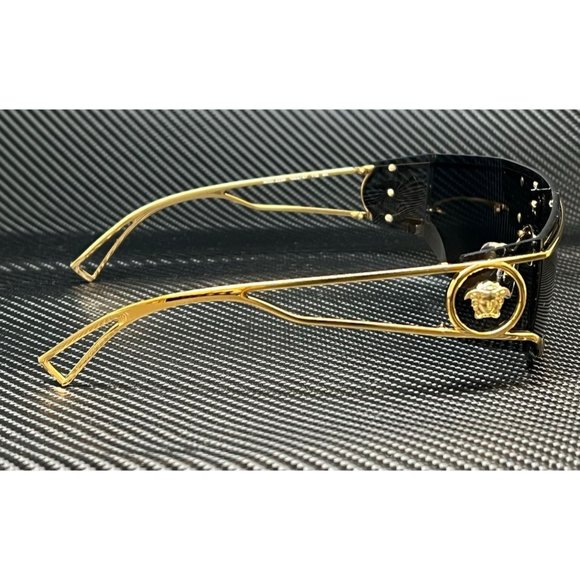 Versace Gold Men's Rectangle Sunglasses New - Picture 4 of 4